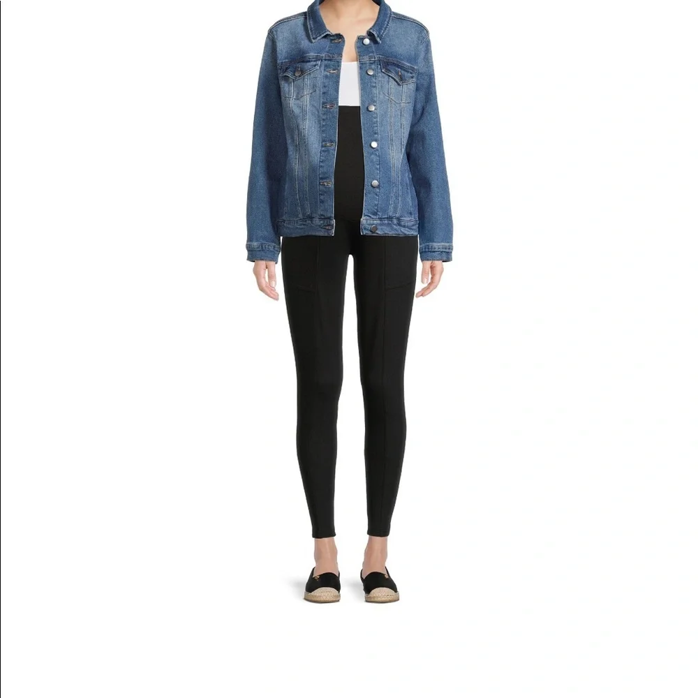 Women's Maternity Trucker Jacket - Picture 4 of 6